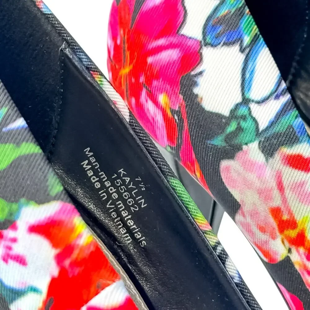 X Appeal Multicolor Floral Platform Pumps - Size 7.5